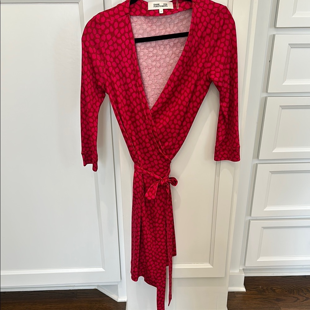 Diane von Furstenberg Red Wrap Dress